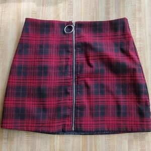 Forever 21 Red Plaid Bodycon skirt